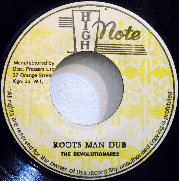 Image of Back Cover of 7" - /VG+ - MIKEY DREAD, THE REVOLUTIONARES / THE REVOLUTIONARES, Roots Man Revival / Roots Man Dub (High Note; none, Jamaica 1970s), ,  - 2626067E