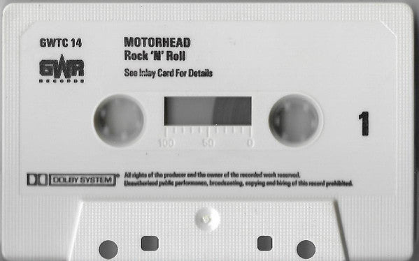 Image of Label Cover of Cassette - VG+/VG+ - MOT RHEAD, Rock 'N' Roll (GWR Records; GWTC 14, UK 1987), ,  - 2636065E