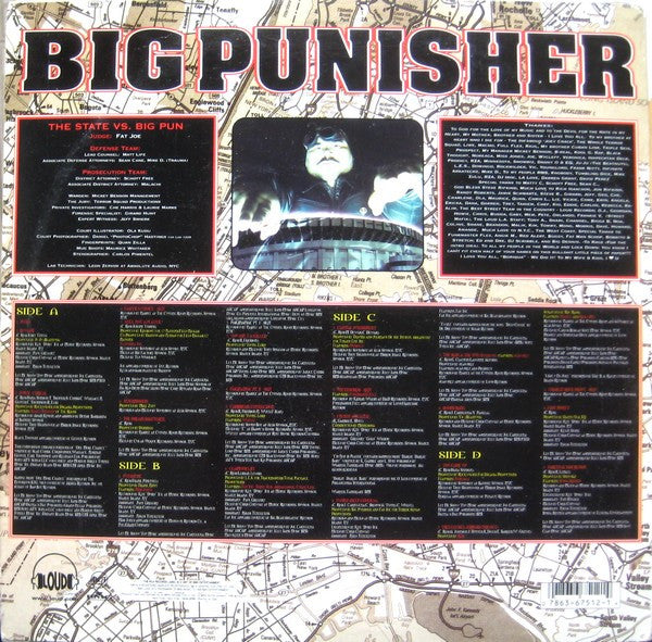 Image of Back Cover of 2xLP - G+/G - BIG PUN, Capital Punishment (Loud; 07863 67512-1, US 1998), Lots of marks and scuffs across each disc, some clicks and pops. Sleeve is creased and ringworn but in hype stickered opened shrink.,  - 3516017C