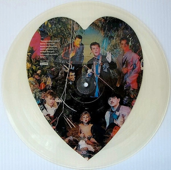 Image of Front Cover of 2xLP - /VG+ - FRANKIE GOES TO HOLLYWOOD, Welcome To The Pleasuredome (Bang; NEAT 1, UK 1984, NO Printed Plastic Sleeve, Picture Discs), Clear part of LPs discoloured as is common, LPs only - NO printed plastic sleeve,  - 2646030S