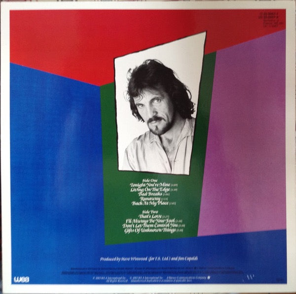 Image of Back Cover of LP - VG/VG+ - JIM CAPALDI, Fierce Heart (WEA; 25-0057-1, Scandinavia 1983, Inner), ,  - 2616106C