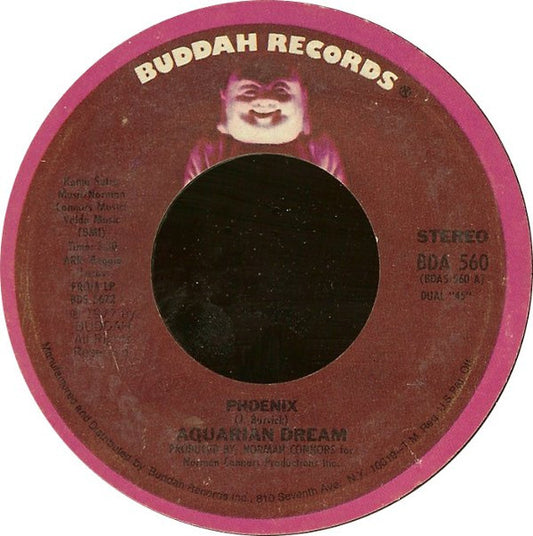 Image of Front Cover of 7" - /G+ - AQUARIAN DREAM, Phoenix / Look Ahead (Buddah Records; BDA 560, US 1977, Plain sleeve), Marks on disc (more so on B side).,  - 2626083E