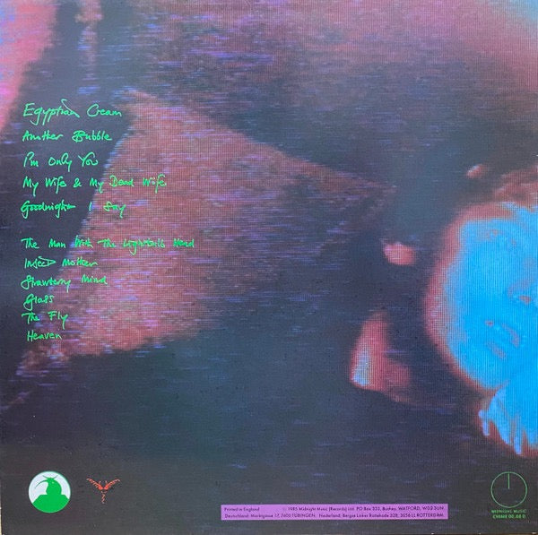 Image of Back Cover of LP - VG/G+ - ROBYN HITCHCOCK & THE EGYPTIANS, Fegmania! (Midnight Music; CHIME 00.08 D, Scandinavia 1985, Inner), Surface marks, Small patch of sticker damage to front of sleeve,  - 2616107C