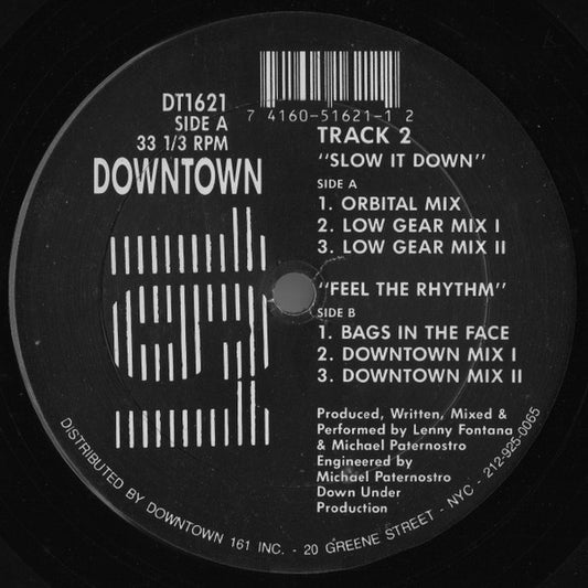 Image of Front Cover of 12" - /VG - TRACK 2, Slow It Down (Downtown 161 ; DT1621, US 1994), light marks only. pen on label - minor,  - 2646129S