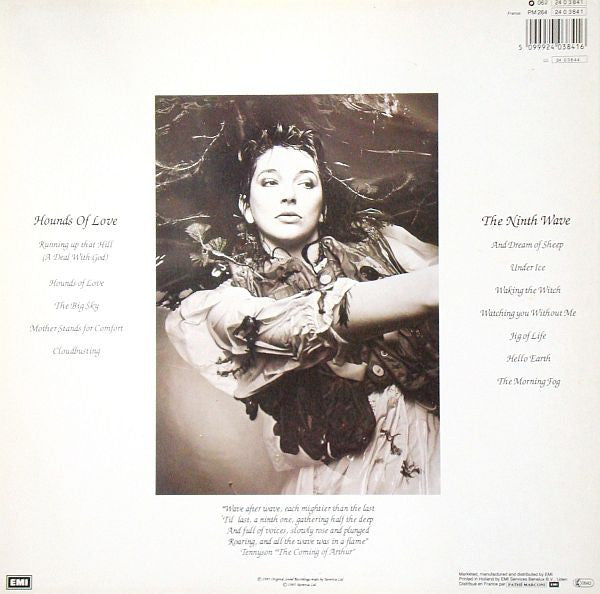 Image of Back Cover of LP - VG+/VG - KATE BUSH, Hounds Of Love (EMI; 1C 062-24 0384 1, Europe 1985, Inner), Light hairlines.,  - 2626123E
