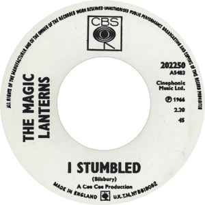 Image of Back Cover of 7" - /VG+ - THE MAGIC LANTERNS, Rumplestiltskin / I Stumbled (CBS; 202250, UK Reissue, Plains sleeve), ,  - 2656061S