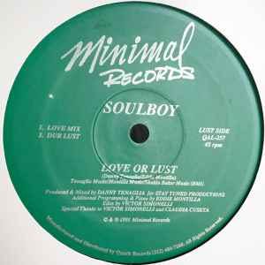 Image of Back Cover of 12" - /VG+ - SOULBOY, Harmonica Track / Love Or Lust (Minimal Records; QAL-257, US 1991), ,  - 2646134S