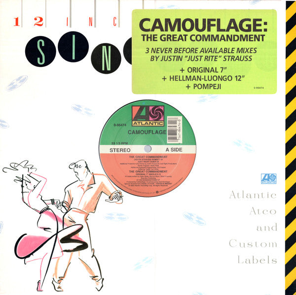 Image of Front Cover of 12" - VG+/VG+ - CAMOUFLAGE, The Great Commandment (Atlantic ; 0-86474, US 1988, Company Sleeve, Inner), original company sleeve - still in shrink - opened w/ hype sticker. atco company inner,  - 2646119S