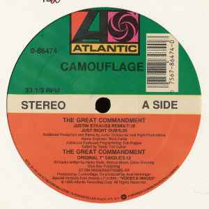 Image of Label Cover of 12" - VG+/VG+ - CAMOUFLAGE, The Great Commandment (Atlantic ; 0-86474, US 1988, Company Sleeve, Inner), original company sleeve - still in shrink - opened w/ hype sticker. atco company inner,  - 2646119S