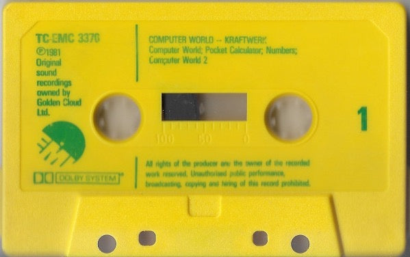 Image of Label Cover of Cassette - VG+/VG+ - KRAFTWERK, Computer World (EMI; TC-EMC 3370, UK 1981), ,  - 2636082E