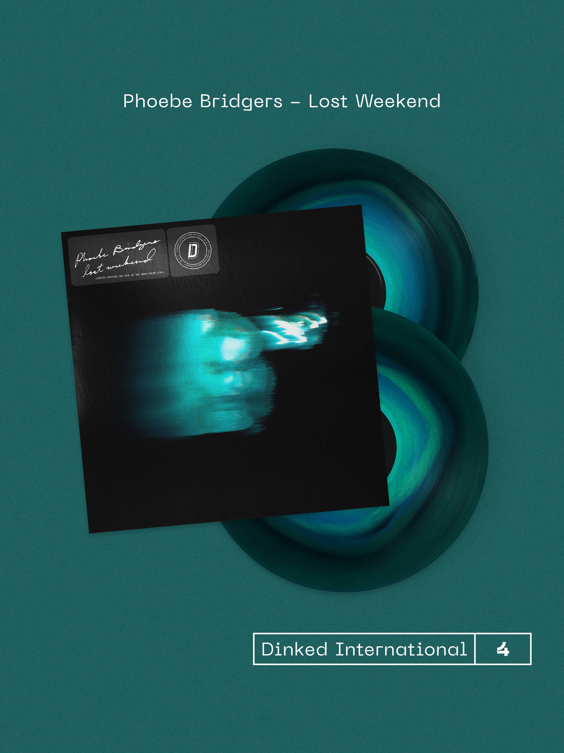 Image of Back Cover of LP - NEW/NEW - PHOEBE BRIDGERS, Lost Weekend (Dead Oceans; DOC400lp-C4, Europe 2026, Gatefold, Insert, ‘Far Side of the Moon’ colour 2LP, 7" x 9" 20-page lyric book insert, Limited pressing of 7000, Dinked Edition: INT.04), ,  - 9405807C