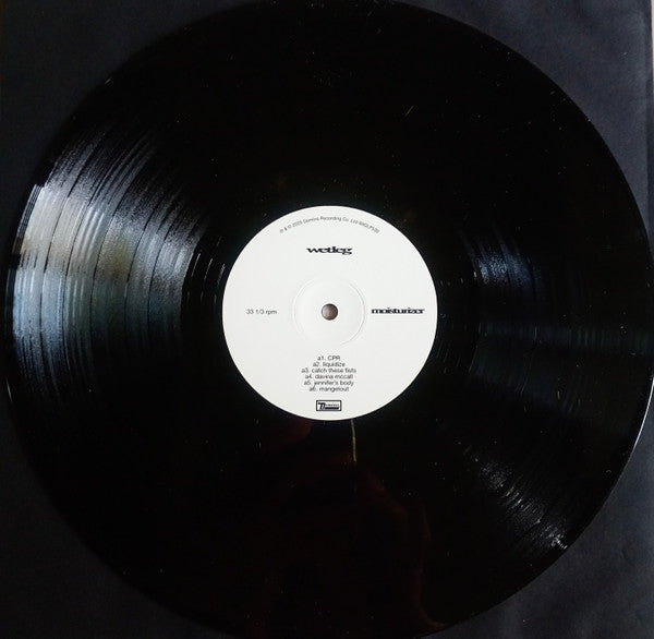 Image of Label Cover of LP - EX/EX - WET LEG, Moisturizer (Domino; WIGLP530, UK 2025, Inner & Insert, Black Vinyl), Still in hype stickered shrinkwrap.,  - 2616220C