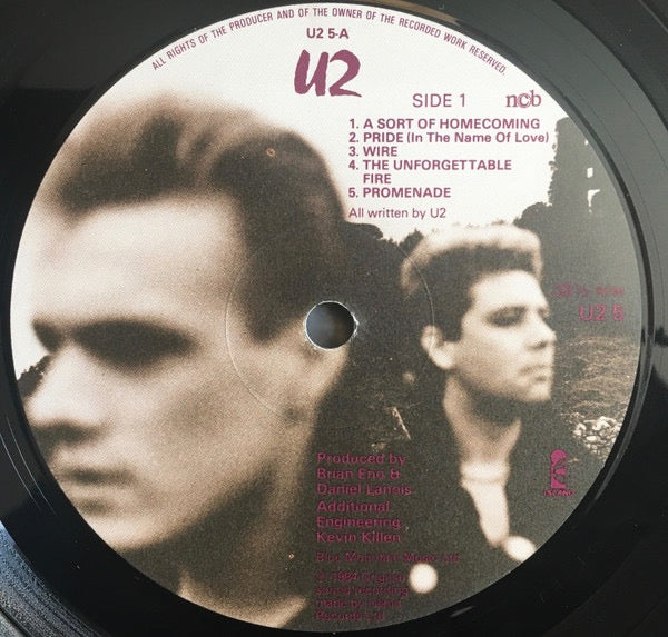 Image of Label Cover of LP - VG+/G+ - U2, The Unforgettable Fire (Island Records; U25, Scandinavia 1984, Inner), ,  - 2616175C