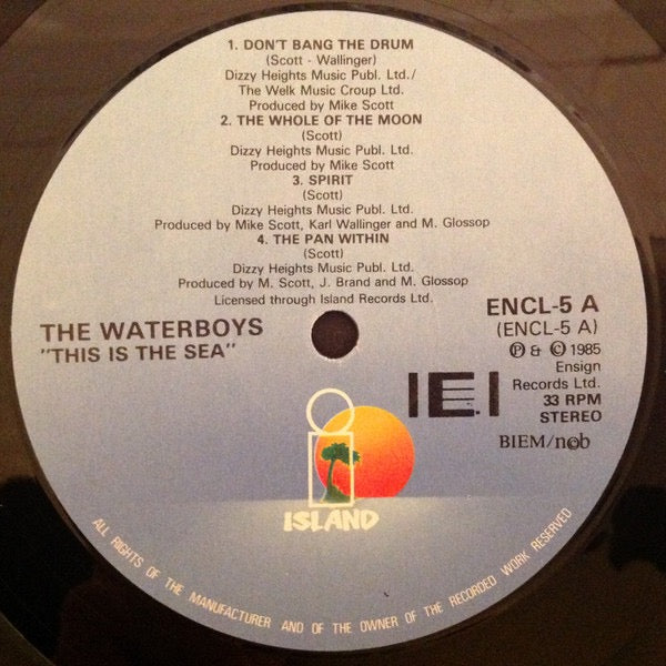 Image of Label Cover of LP - VG/VG - THE WATERBOYS, This Is The Sea (Ensign; ENCL 5, Scandinavia 1985), ,  - 2616176C