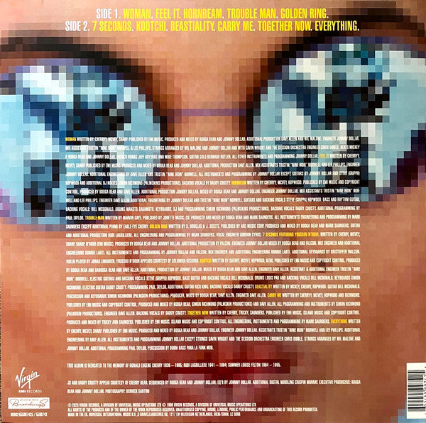 Image of Back Cover of LP - EX/EX - NENEH  CHERRY, Man (Virgin EMI Records; 00602455997425, Europe 2023 Reissue, Inner, Yellow Vinyl), Opened Instore, Still In Stickered Shrinkwrap,  - 2646098S