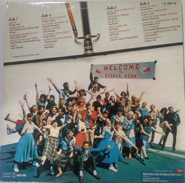 Image of Back Cover of 2xLP - G+/VG - VARIOUS, Grease (Bande Originale Du Film) (RSO; RSD 2001, UK 1978, Gatefold, 2 Inners), ,  - 2626135E