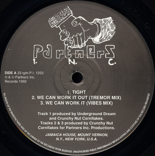 Image of Front Cover of 12" - /VG - VARIOUS, Untitled (Partners Inc.; P.I. 1203, UK 1992), light marks only. pen on label ,  - 2646139S