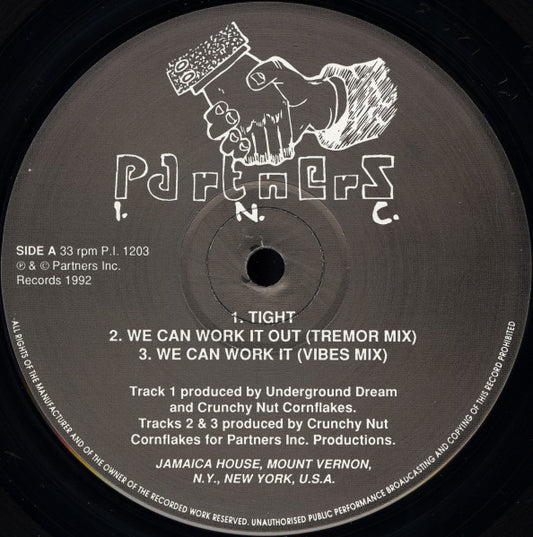 Image of Front Cover of 12" - /VG - VARIOUS, Untitled (Partners Inc.; P.I. 1203, UK 1992), light marks only. pen on label ,  - 2646139S