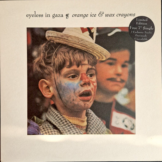 Image of Front Cover of LP - VG+/G+ - EYELESS IN GAZA, Orange Ice & Wax Crayons (Document; DLP5, UK 1992, Hype Stickered Sleeve, With 7"), With 7", Wispy light marks,  - 2616258C