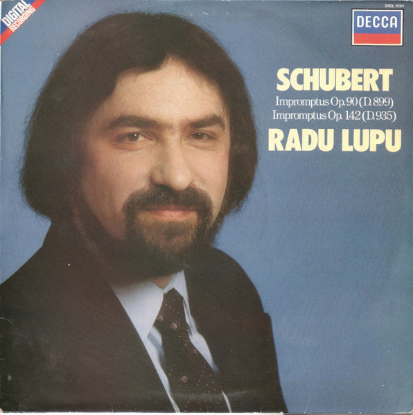 Image of Front Cover of LP - VG+/VG+ - RADU LUPU, Schubert: Impromptus Op.90 (D899) & Op.142 (D935) (Decca; SXDL 7594, UK & Europe 1983), ,  - 2626109E