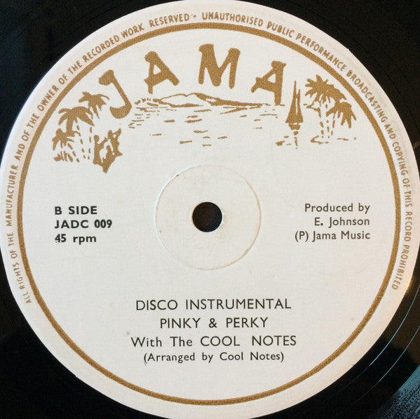 Image of Back Cover of 12" - /VG - PINKY & PERKY (2) WITH THE COOL NOTES, Woman In Love (Jama; JADC 009, UK ), ,  - 2646162S