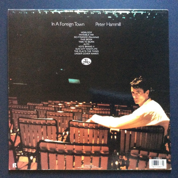 Image of Back Cover of LP - VG+/VG - PETER HAMMILL, In A Foreign Town (Restless Records; 72337-1, US 1988, Insert, Van Der Graaf Generator), Some light fogging on vinyl.,  - 2616190C