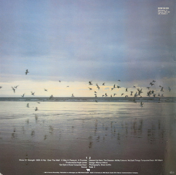 Image of Back Cover of LP - VG/VG - ECHO AND THE BUNNYMEN, Heaven Up Here (Korova Black Labels GEMA Rights Box; KOW 58 320, Germany 1980s Reissue, Non-Barcoded Sleeve, Inner), Light edge wear, light marks.,  - 2616295C