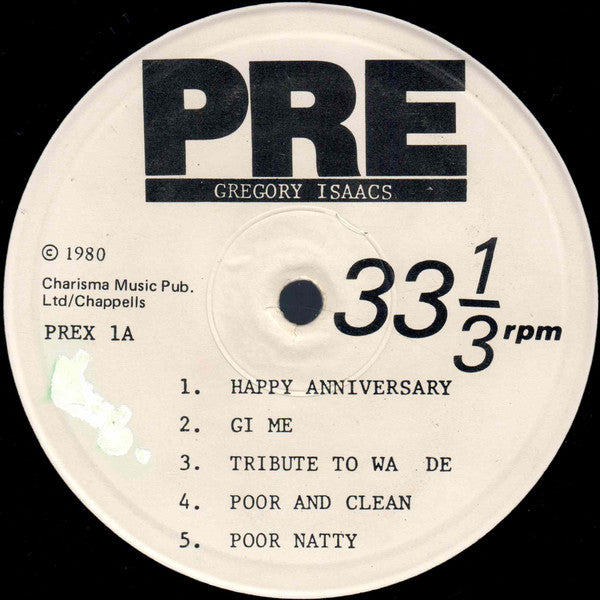 Image of Label Cover of LP - VG/VG - GREGORY ISAACS, The Lonely Lover (Pre; PRE X1, UK 1980), Vinyl in strong VG,  - 2646144S