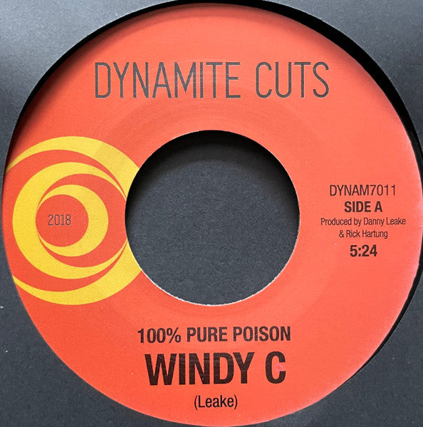 Image of Label Cover of 2x7" - EX/EX - 100% PURE POISON, Wendy C Collection (Dynamite Cuts; DYNAM7011, UK 2018 Reissue, Picture Sleeve, Limited to 1000 copies), , A. Windy CB. Puppet On A ChainC. No More City%2C No More Country (45 edit)D. Holes In My Shoes - 2626158E