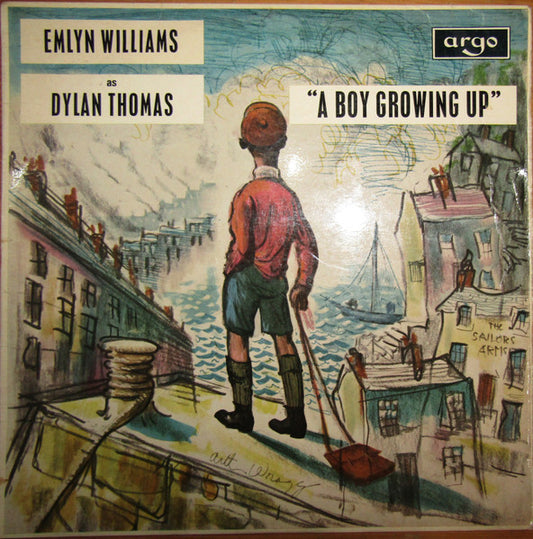 Image of Front Cover of LP - VG/VG+ - EMLYN WILLIAMS, A Boy Growing Up (Record One) (Argo Record Company Limited; RG 546, UK 1968, Laminated Front Sleeve, Company Inner, Dylan Thomas), ,  - 2616297C