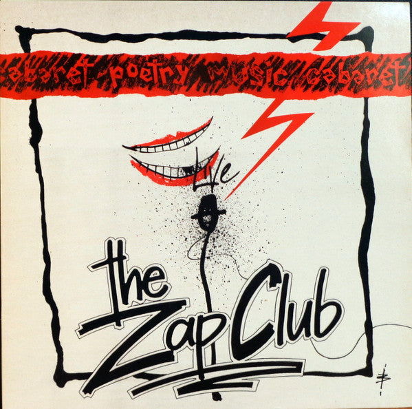 Image of Front Cover of LP - VG/VG+ - VARIOUS, Live At The Zap Club (Cabaret Poetry Music) (Zap Records; ZAP 001 LP, UK 1985, Insert, Features Robin "Pop Muzik" Scott), ,  - 2616303C