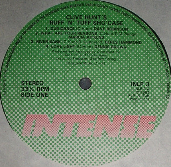 Image of Label Cover of LP - VG/G+ - VARIOUS, Clive Hunt's Ruff 'N' Tuff Sho' Case (Intense; INLP 3, UK 1982), ,  - 2646167S