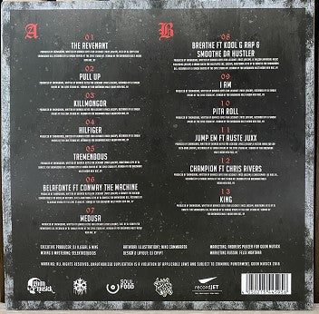 Image of Back Cover of LP - EX/EX - NINE, King (Goon MuSick; GM18-033, USA & Europe 2018, Limited Edition, grey marbled), Opened in shop, still in shrinkwrap.,  - 2646182S
