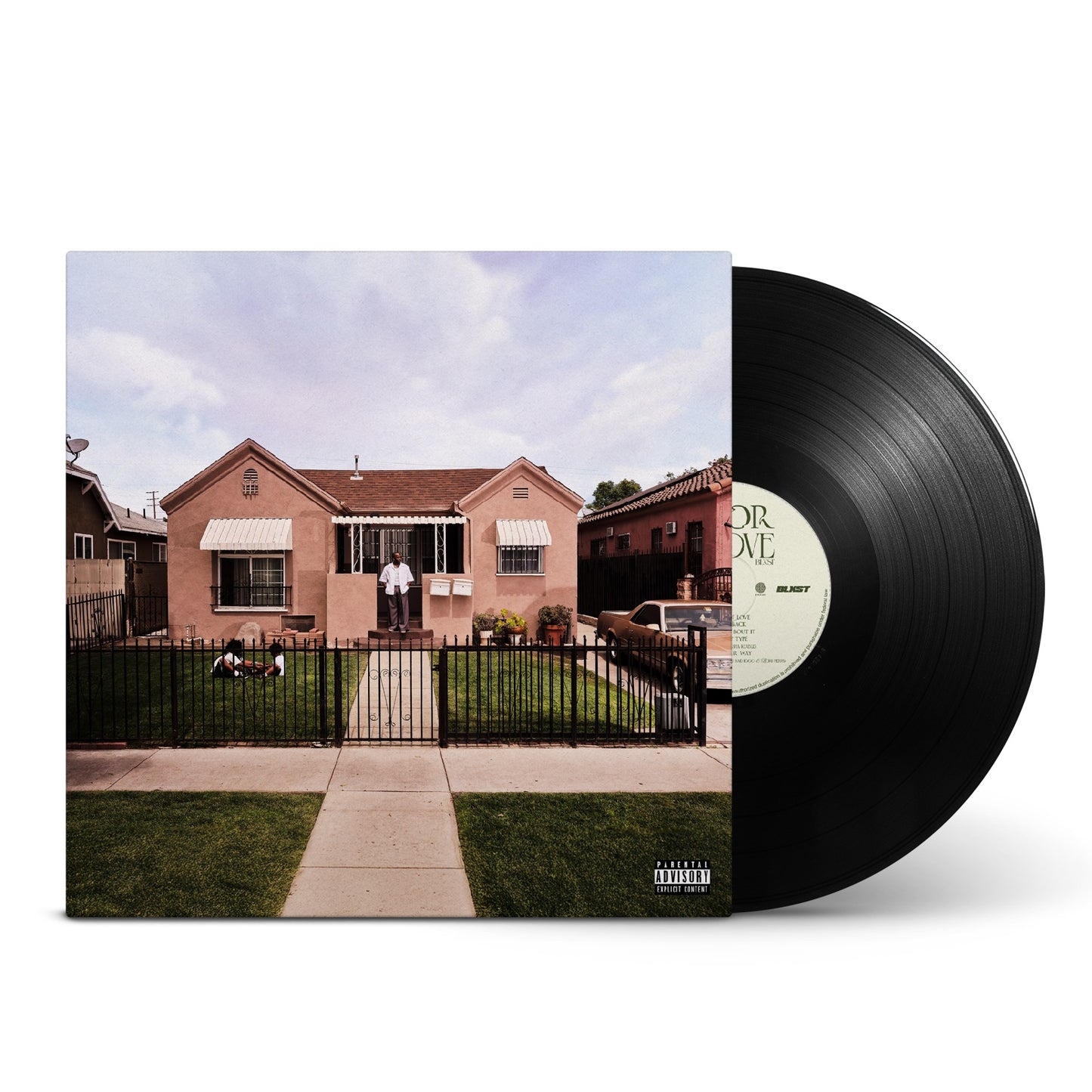 Image of Back Cover of LP - NEW/NEW - BLXST, Labor of Love (Empire; ERE1385, UK 2026), , It stands as a definitive evolution of the distinct sound Blxst pioneered, blending crisp, trunk-thumping 808s with soulful, nostalgic chords and his signature, effortlessly smooth vocal runs. Blxst is a GRAMMY Nominated and multi platinum selling singer, songwriter, producer and rapper from South Central Los Angeles Featured on Kendrick Lamar’s album, Mr Morale & The Big Steppers, on the song “Die Hard,” which peaked a