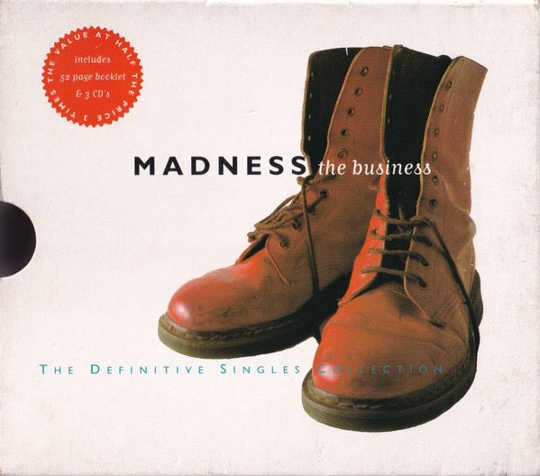 Image of Front Cover of 3xCD - VG+/VG+ - MADNESS, The Business (The Definitive Singles Collection) (Virgin; MADBOX 1, Europe 1993, Box Set, Booklet & Insert), Promo sticker over barcode.,  - 2616366C