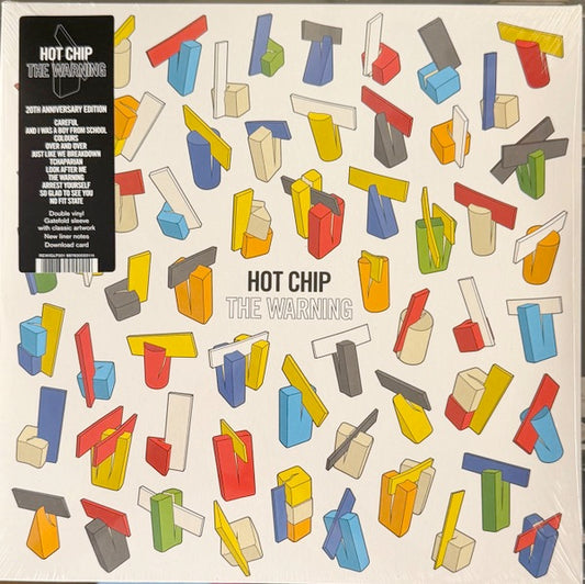 Image of Front Cover of 2x12" - NEW/NEW - HOT CHIP, The Warning (20th Anniversary Edition) (Domino; REWIGLP201, Europe 2026 Reissue, Gatefold, Black Vinyl, New Liner Notes by Kate Hutchinson, Download Code), , Rewind to the year 2006 when British music was enthrall to guitar bands in winklepickers and waistcoats. And then along came Hot Chip's album The Warning like a kaleidoscopic bolt from the blue and turned a generation of indie fans onto the hedonistic pleasure of repetitive beats. The Warning was a ah