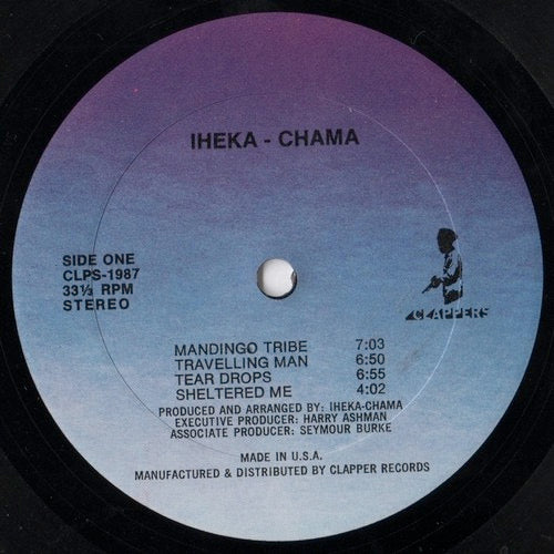 Image of Label Cover of LP - VG/G+ - IHEKA-CHAMA, Mandingo Tribe (Clappers Records; CLPS 1987, US 1984, No Insert), Lots of superficial marks and scuffs, plays fine above grade. Light wear on sleeve.,  - 2616372C