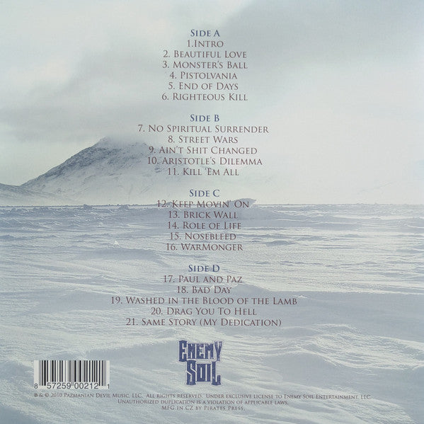 Image of Back Cover of 2xLP - EX/EX - VINNIE PAZ, Season Of The Assassin (Pazmanian Devil Music, LLC; ES-1003, US 2025), Opened Instore,  - 2646195S