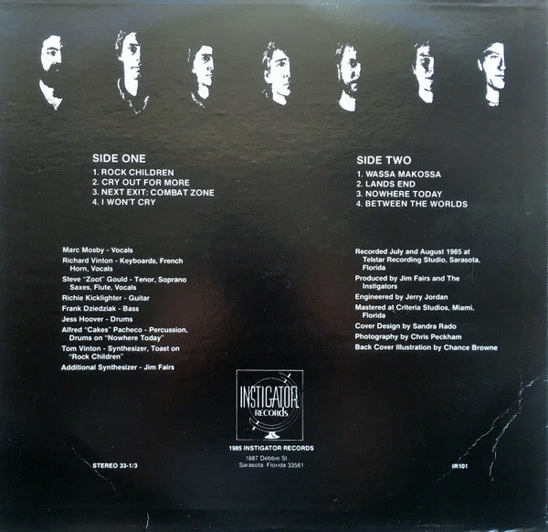 Image of Back Cover of LP - VG+/VG+ - THE INSTIGATORS, Between The Worlds (Instigator Records; IR101, US 1985), Light corner wear on sleeve.,  - 2616374C