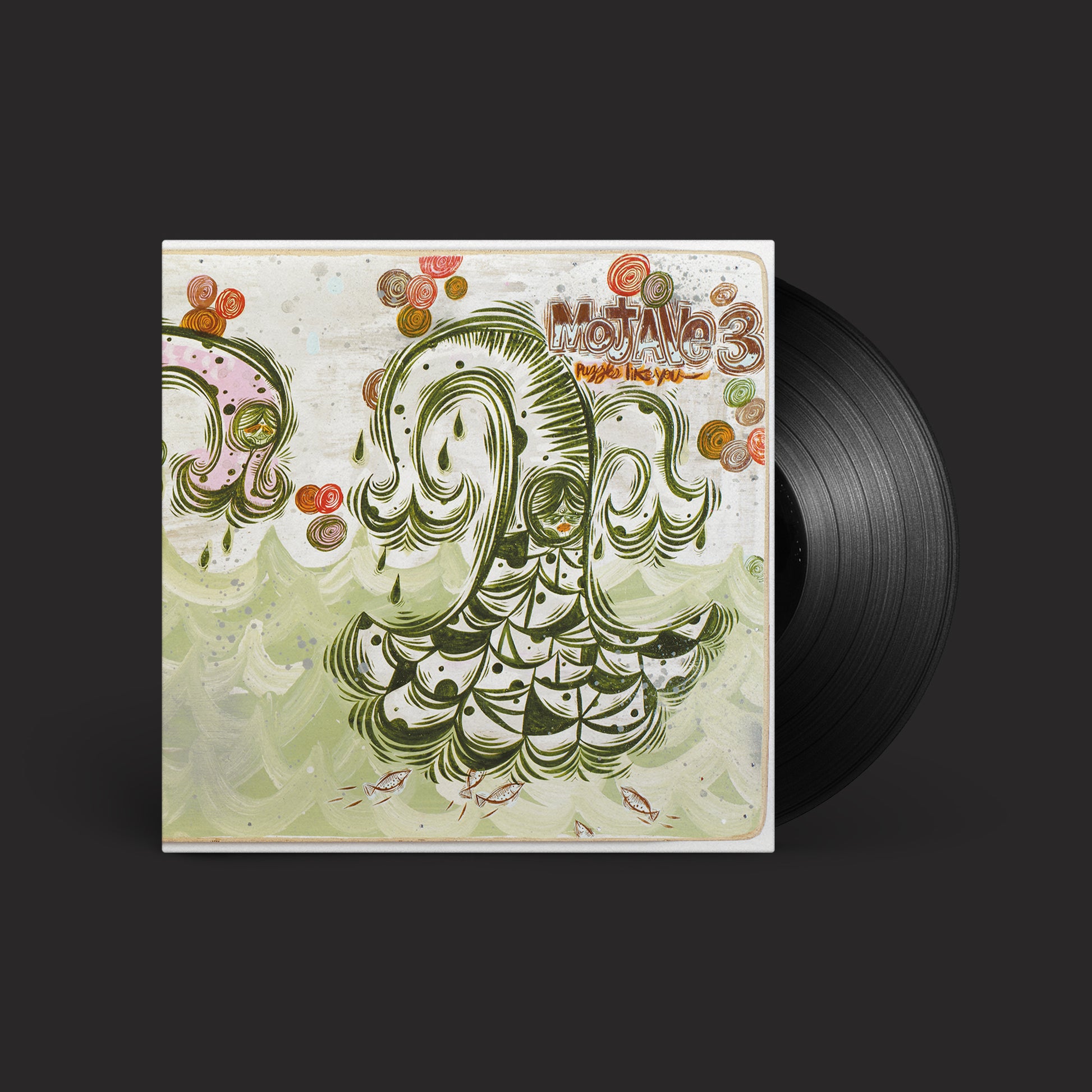 Image of Back Cover of LP - NEW/NEW - MOJAVE 3, Puzzles Like You (2026 Remaster) (4AD; 4AD0830LP, Europe 2026 Reissue), , By the time of their final album, Mojave 3 had journeyed a long way from the dreamy, country-tinged sadcore they started with. Reminiscent of the late days of Slowdive, both Neil and Rachel had released solo records, Ian was playing in other bands, and Neil was once again going off on his own to finish the album himself. Leapfrogging the sonic direction of their previous album, Puzzles L