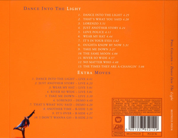 Image of Back Cover of 2xCD - VG+/VG+ - PHIL COLLINS, Dance Into The Light (Atlantic; 081227952129, UK & Europe 2016), ,  - 2656148S