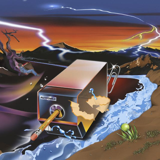 Image of Front Cover of LP - NEW/NEW - @, Autosmile (4AD; 4AD0910LP, Europe 2026, Soil Brown Colour Vinyl), , @ (pronounced “at”) is the art-folk project of Philadelphia-based multi-instrumentalist songwriters Victoria Rose and Stone Filipczak. On October 16, the band will share their new album Autosmile, their second full-length record and first release with 4AD.&nbsp;Across Autosmile’s 11 songs, @ reimagine the psychedelic folk tradition as an undeniably contemporary art form, carefully balancing beauty a