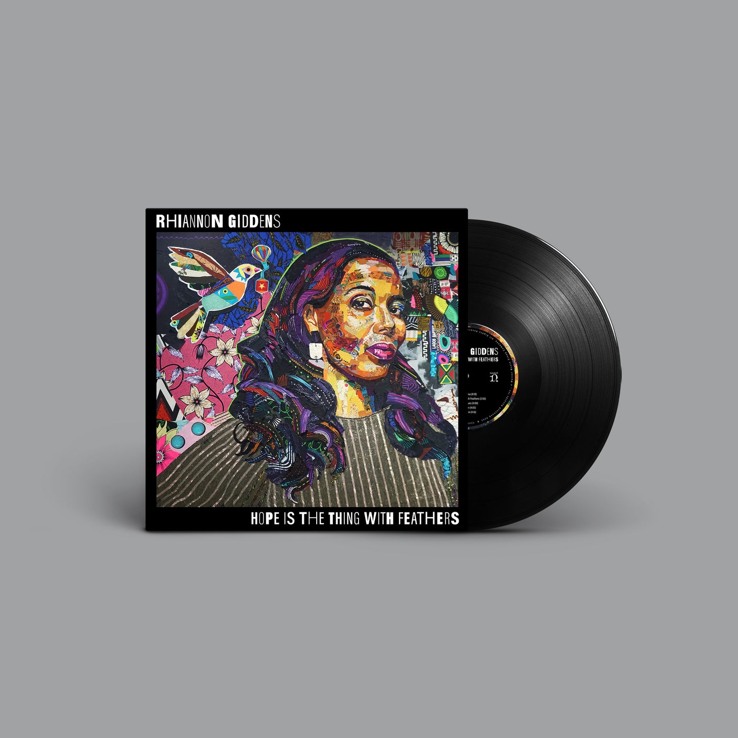Image of Back Cover of LP - NEW/NEW - RHIANNON GIDDENS, Hope Is the Thing with Feathers (Nonesuch; , UK 2026, Heavyweight 140-gram high-performance vinyl), , Pulitzer and Grammy-winning artist Rhiannon Giddens’ new album Hope is the Thing with Feathers was inspired by the beauty of people coming together and drawing strength from each other. It was intentionally recorded live with no frills and few overdubs, just pure and essential music that captures the feeling of community, clarity, as well as the joy an