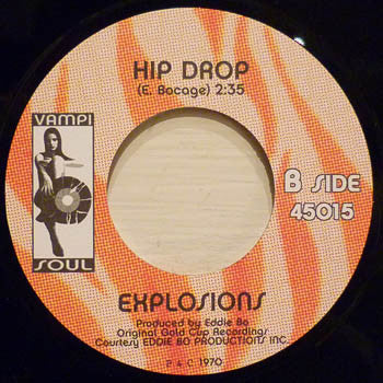 Image of Back Cover of 7" - VG+/G+ - ROGER & THE GYPSIES / THE EXPLOSIONS, Pass The Hatchet / Hip Drop (Vampi Soul; 45015, Spain 2004 Reissue, Company Sleeve), ,  - 2616393C