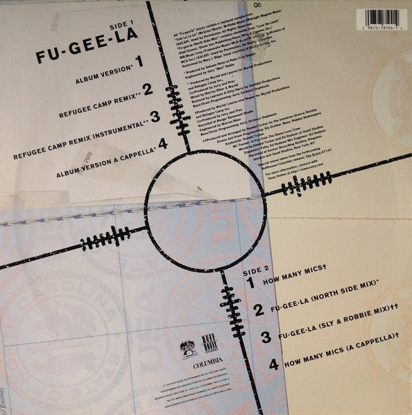 Image of Back Cover of 12" - VG+/VG+ - FUGEES (REFUGEE CAMP), Fu-Gee-La (Ruffhouse Records; 44 78194, US 1995), ,  - 2646204S