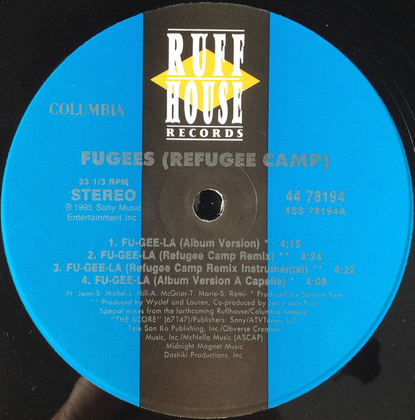 Image of Label Cover of 12" - VG+/VG+ - FUGEES (REFUGEE CAMP), Fu-Gee-La (Ruffhouse Records; 44 78194, US 1995), ,  - 2646204S