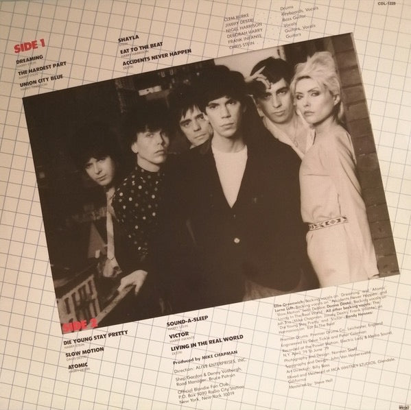 Image of Back Cover of LP - VG/G+ - BLONDIE, Eat To The Beat (Chrysalis; CDL 1225, Scandinavia 1979, Pink Spine Sleeve, Inner), ,  - 2616280C