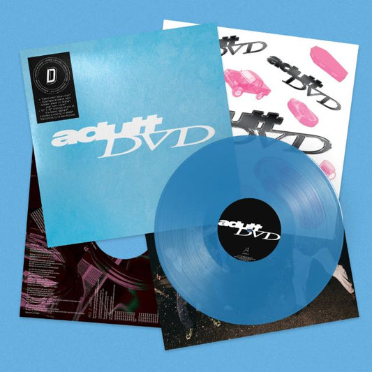 Image of Front Cover of LP - NEW/NEW - ADULT DVD, Adult DVD - Dinked Edition (Fat Possum Records; FP1890-3, Europe 2026, Alternate Sleeve with Band Logo, Signed Photo, Sticker Sheet, Dinked Edition No. 424, Transparent Blue Vinyl, Alternate Sleeve with Band Logo), ,  - 9406053C
