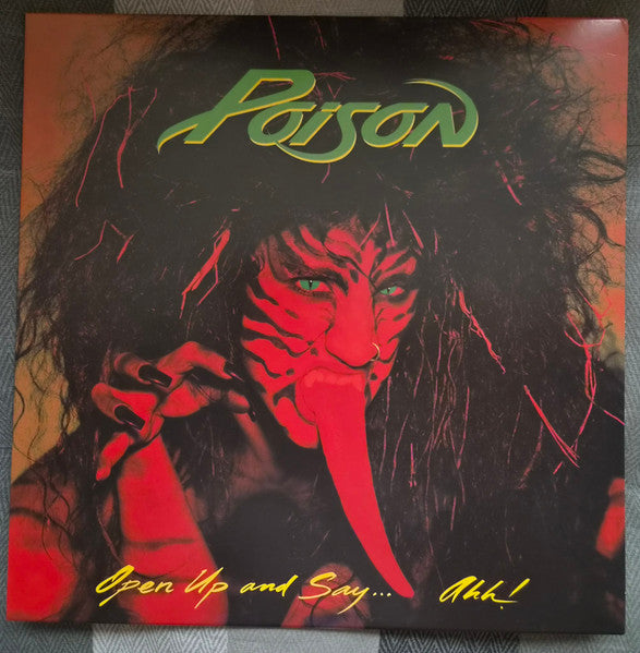 Image of Front Cover of LP - EX/EX - POISON, Open Up and Say...Ahh! (Capitol Records; 00602567346135, Europe 2026 Reissue, Limited Edition, Reissue, Neon Green), ,  - 2646251S
