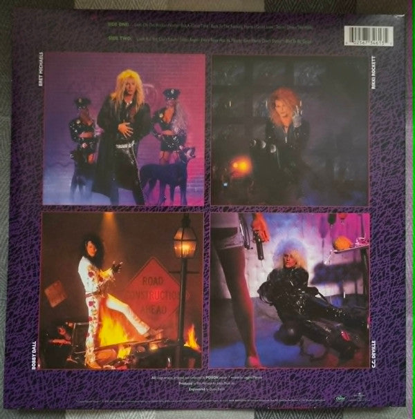 Image of Back Cover of LP - VG+/VG+ - POISON, Open Up and Say...Ahh! (Capitol Records; 00602567346135, Worldwide 2026 Reissue, Neon Green Vinyl), Still In Opened Shrinkwrap With Hype Sticker,  - 4046002S